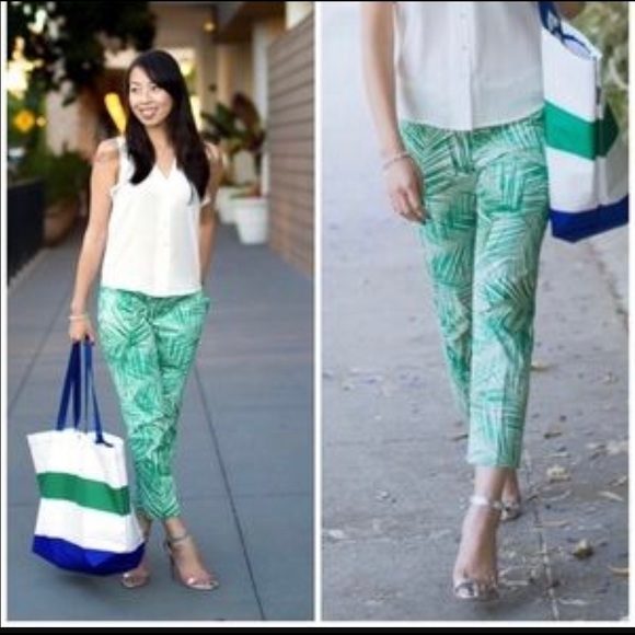 Banana Republic Pants - SOLD Banana Republic Palm Print Pant Size 0P